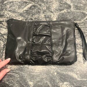 Large Korean black makeup bag